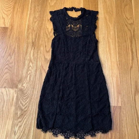 NWT Free People Black Lace Dress Size Small - Picture 6 of 15
